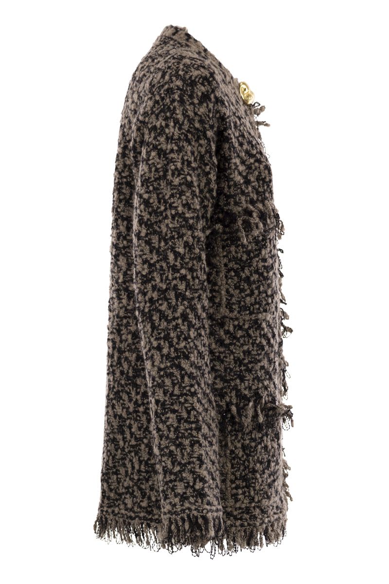 FABIANA FILIPPI Fringed Wool Blend Jacket
