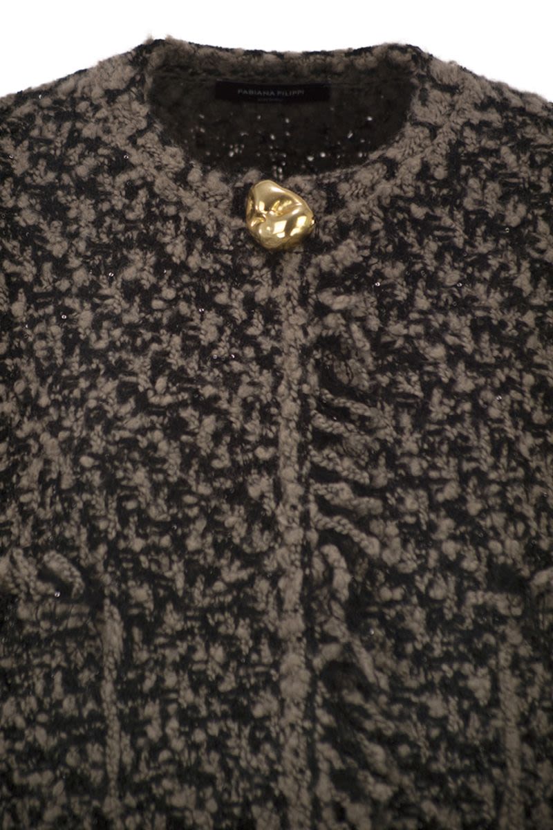 FABIANA FILIPPI Fringed Wool Blend Jacket