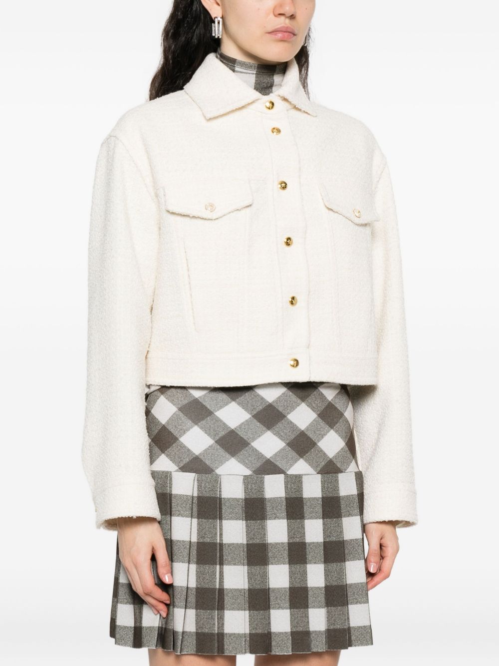 PINKO Cropped Tweed Jacket for Women
