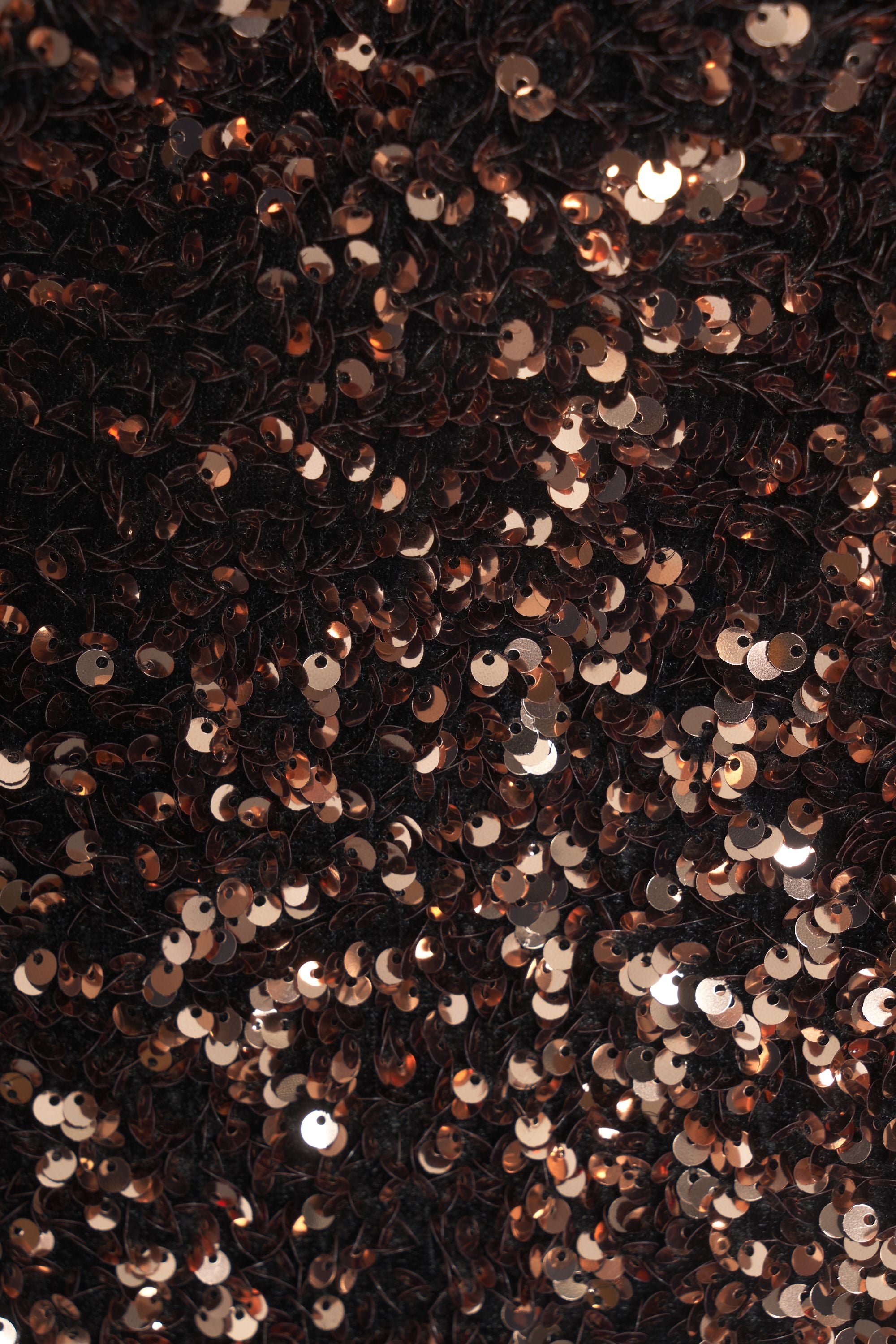 GENDER Glamorous Strapless Midi Dress with Sequined Accents