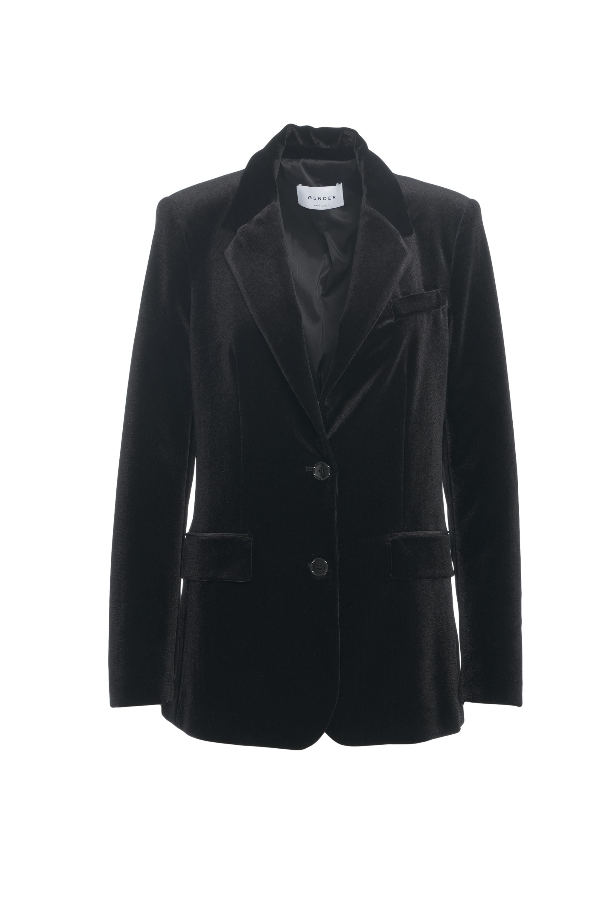 GENDER Velvet Blazer with Pointed Lapels for Women