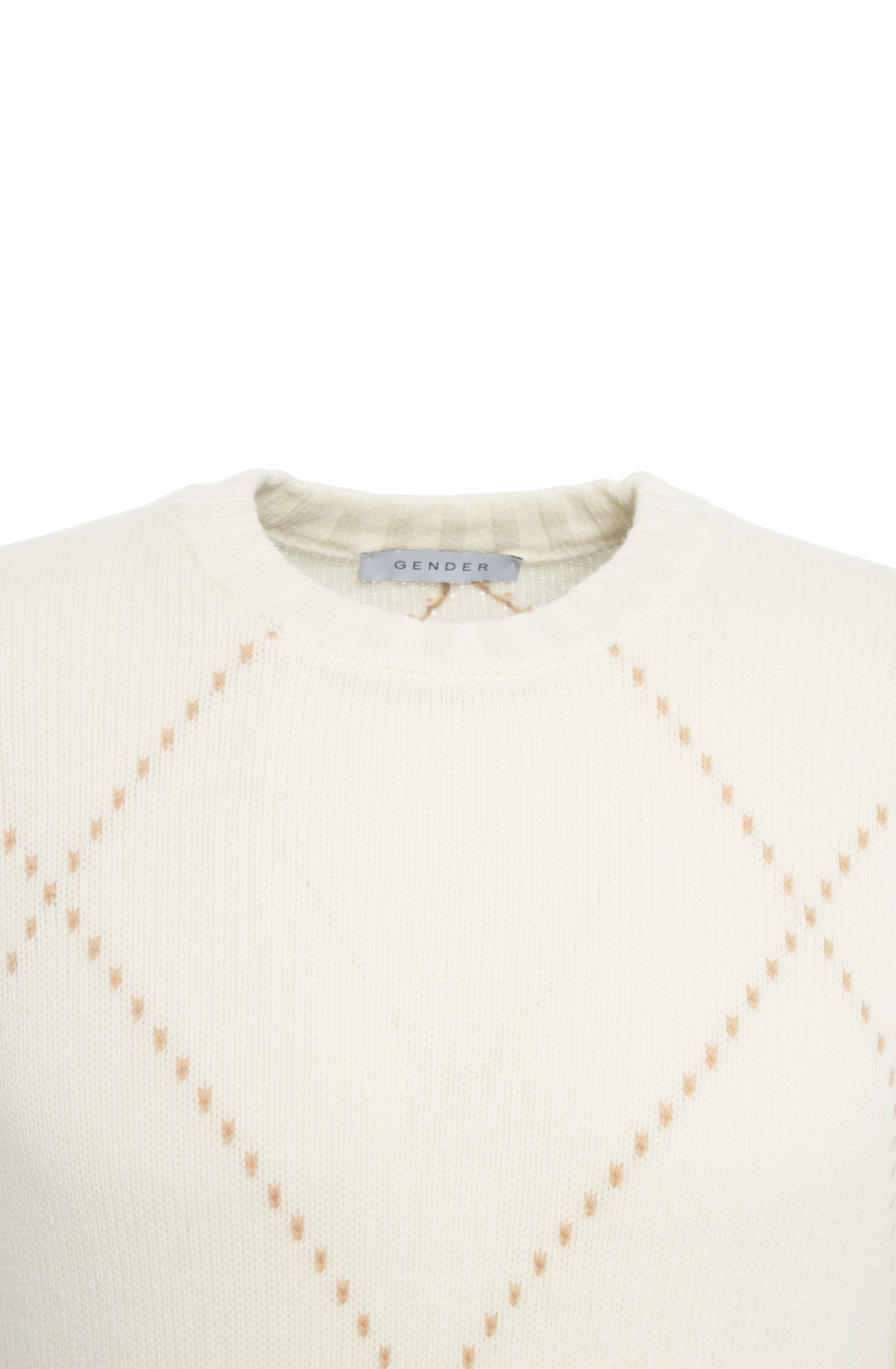 GENDER Diamond-Patterned Pullover Sweater for Men