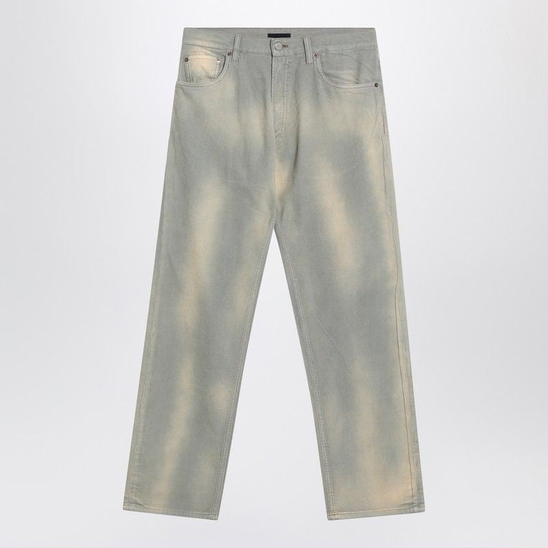 PRADA Classic Cut Corduroy Trousers with Washed Effect