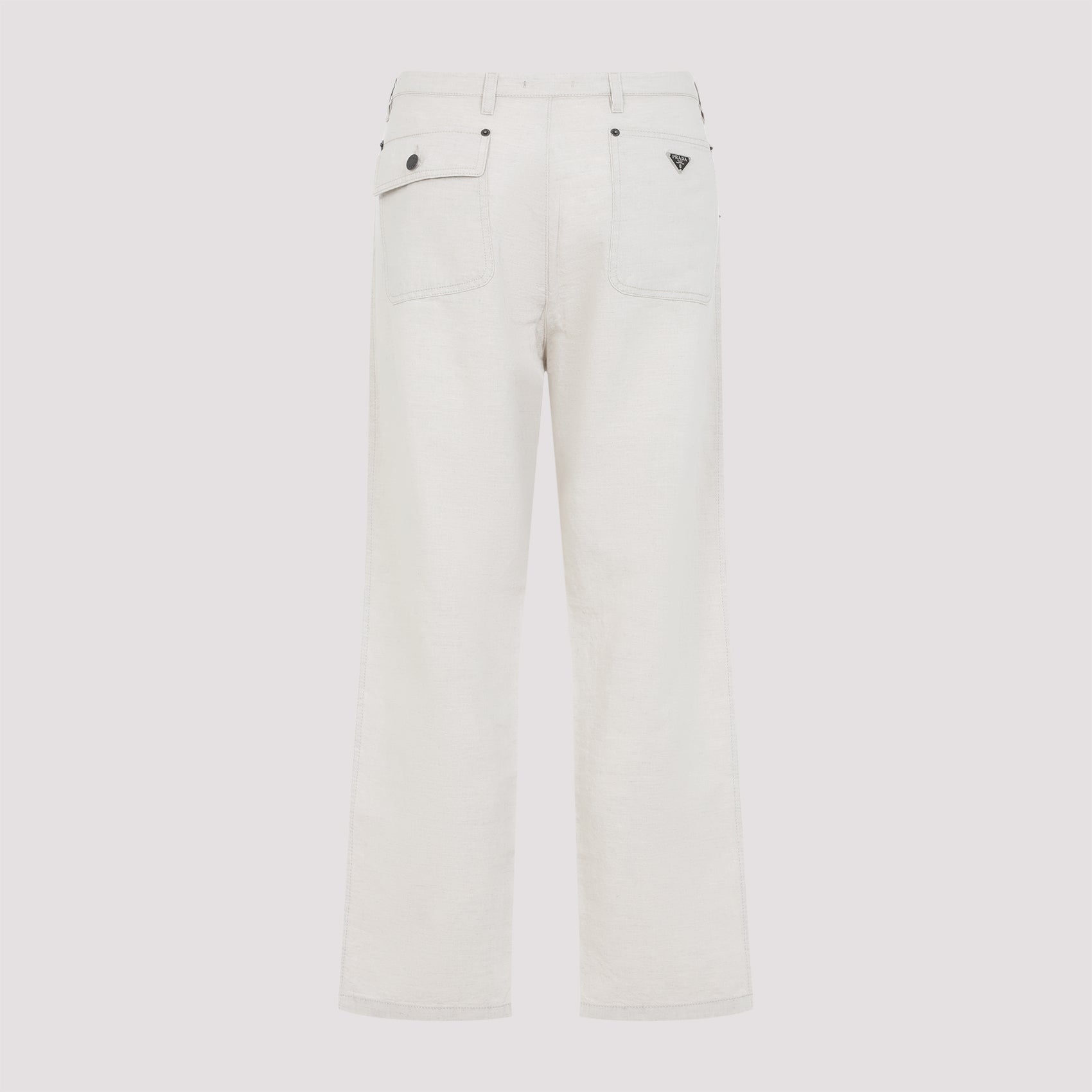 PRADA Melange Chambray Pant for Men - SS25
