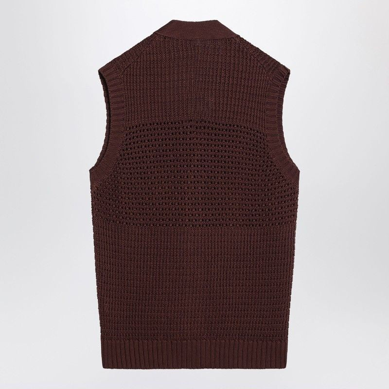 TAGLIATORE Perforated Cotton Vest for Men