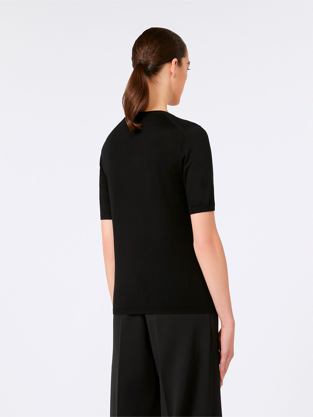 MAX MARA Short-Sleeved Basic Mini Wool Sweater