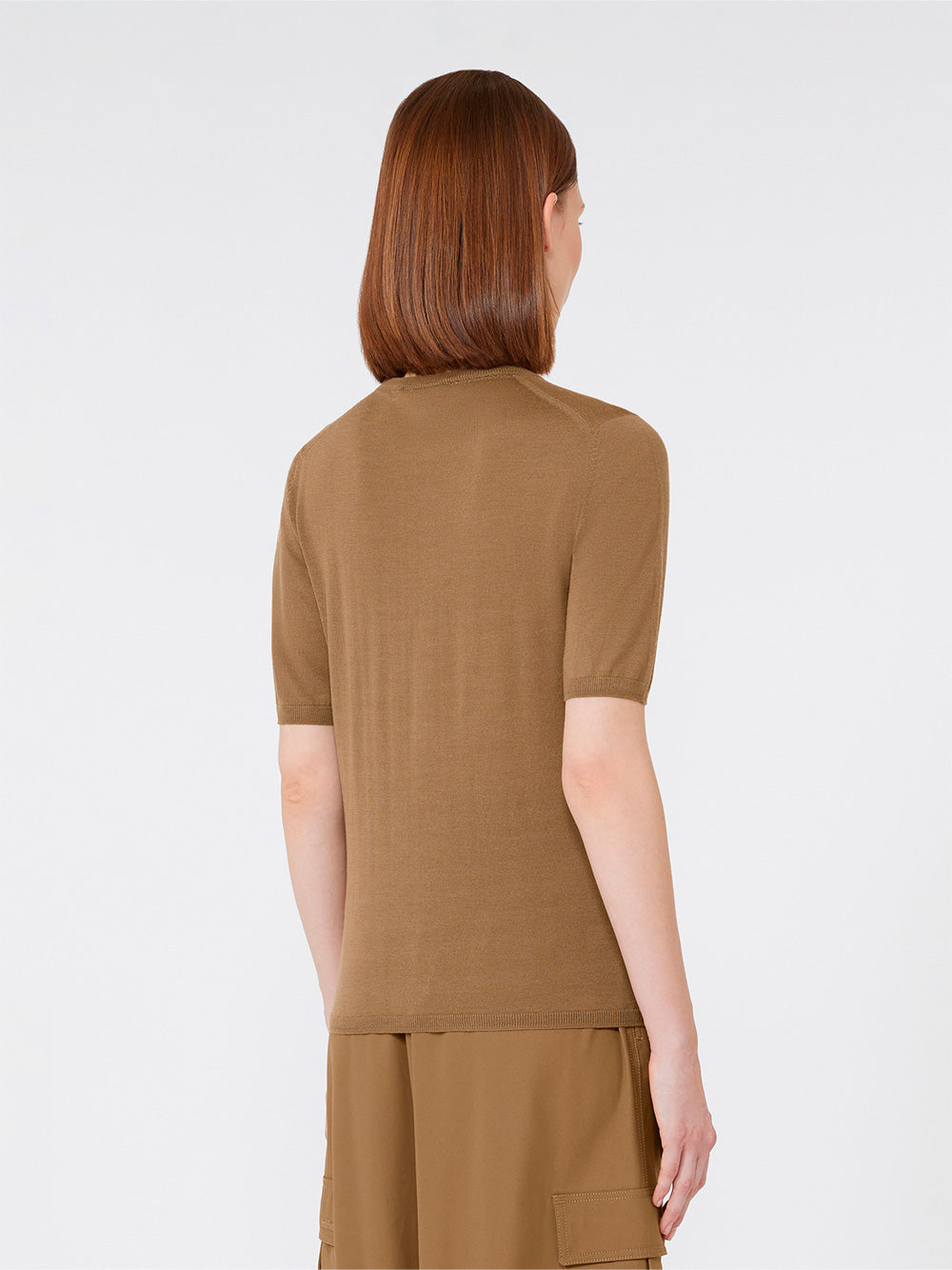 MAX MARA Short-Sleeved Basic Wool Sweater