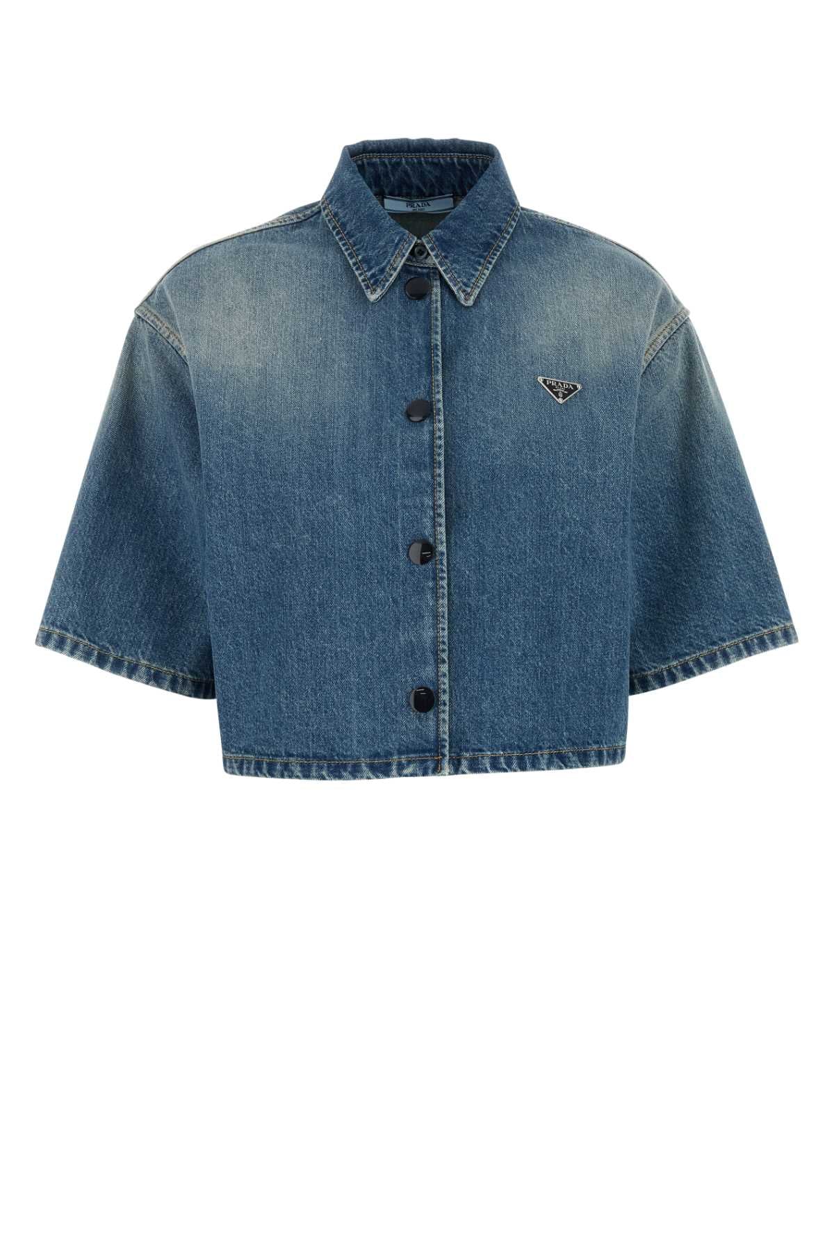 PRADA Denim Shirt for Women - FW25 Collection