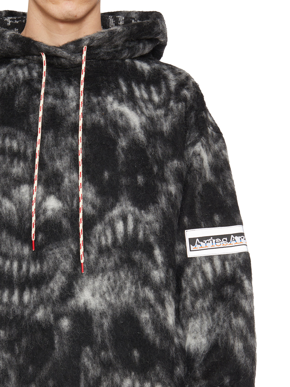 ARIES Men's Fleece Hoodie Sweatshirt in Monster Design (Size M)