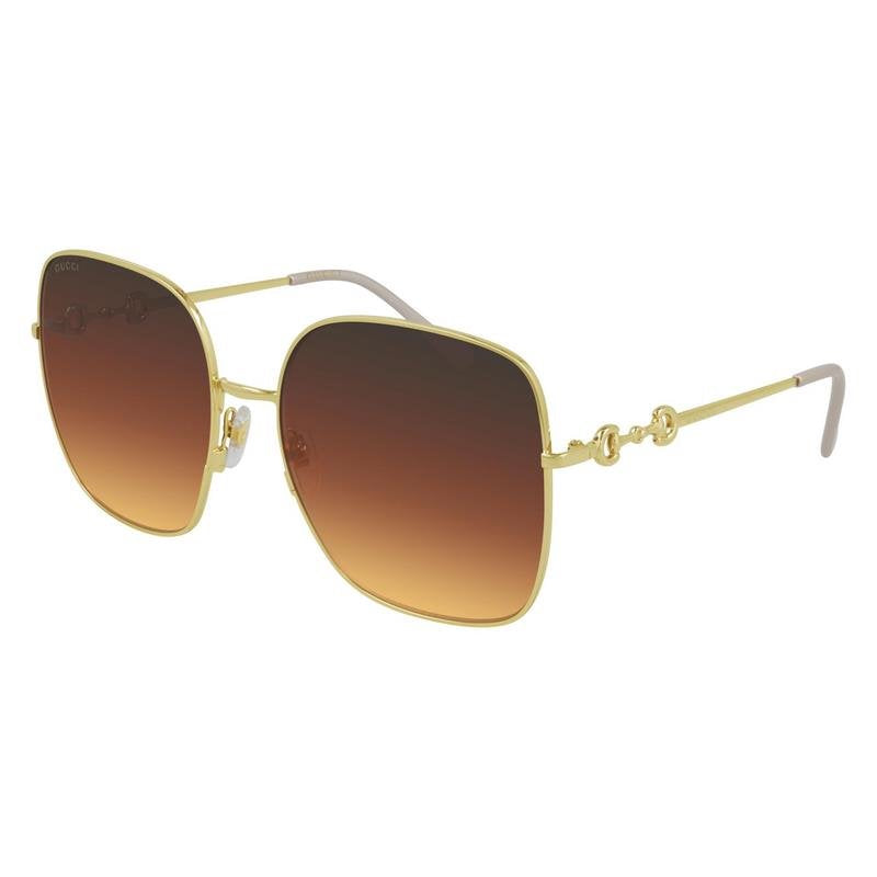 GUCCI Gold Metal Frame Sunglasses for Women - GG0879S