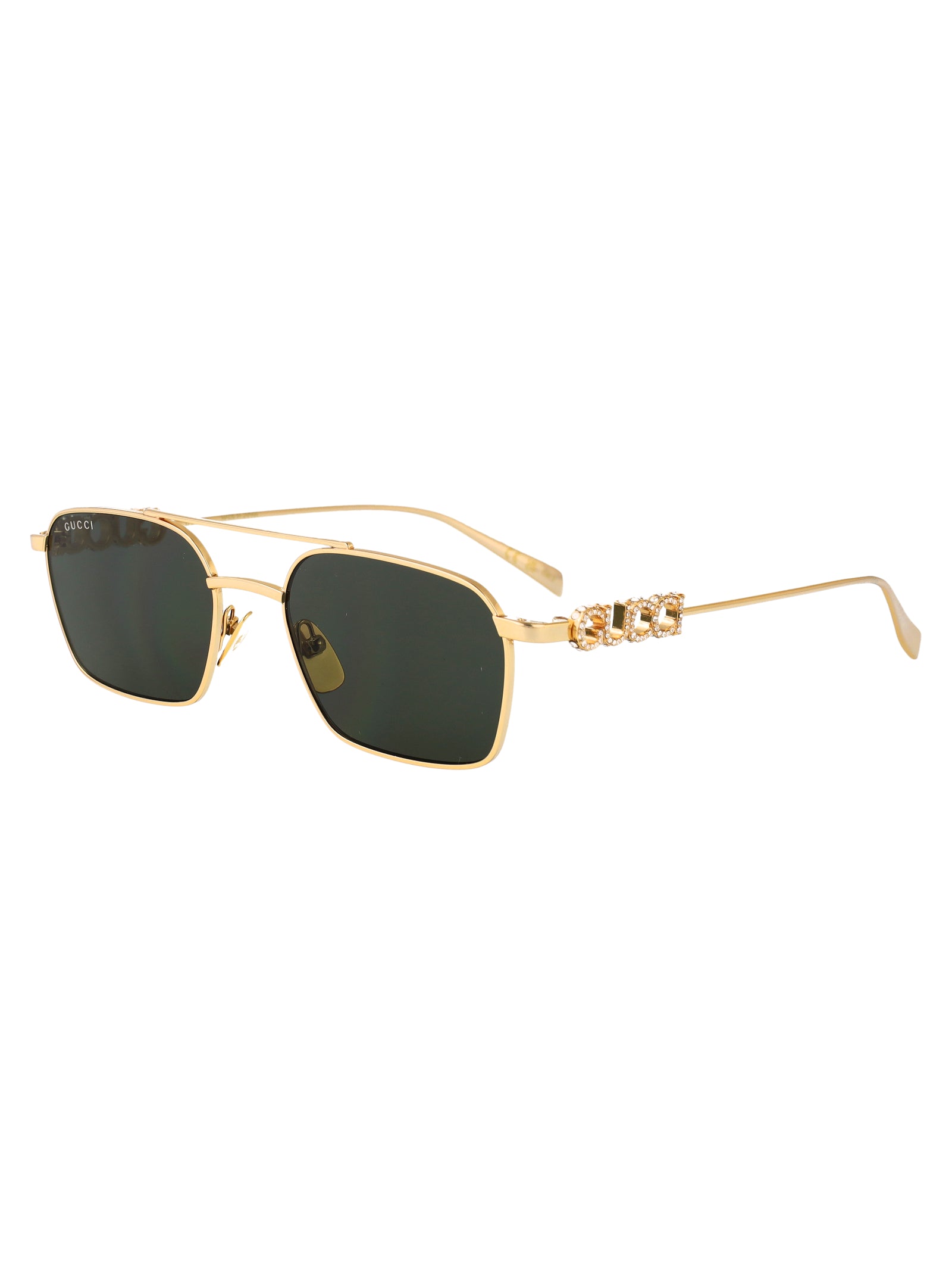 GUCCI Gold-Toned Metal Sunglasses for Women