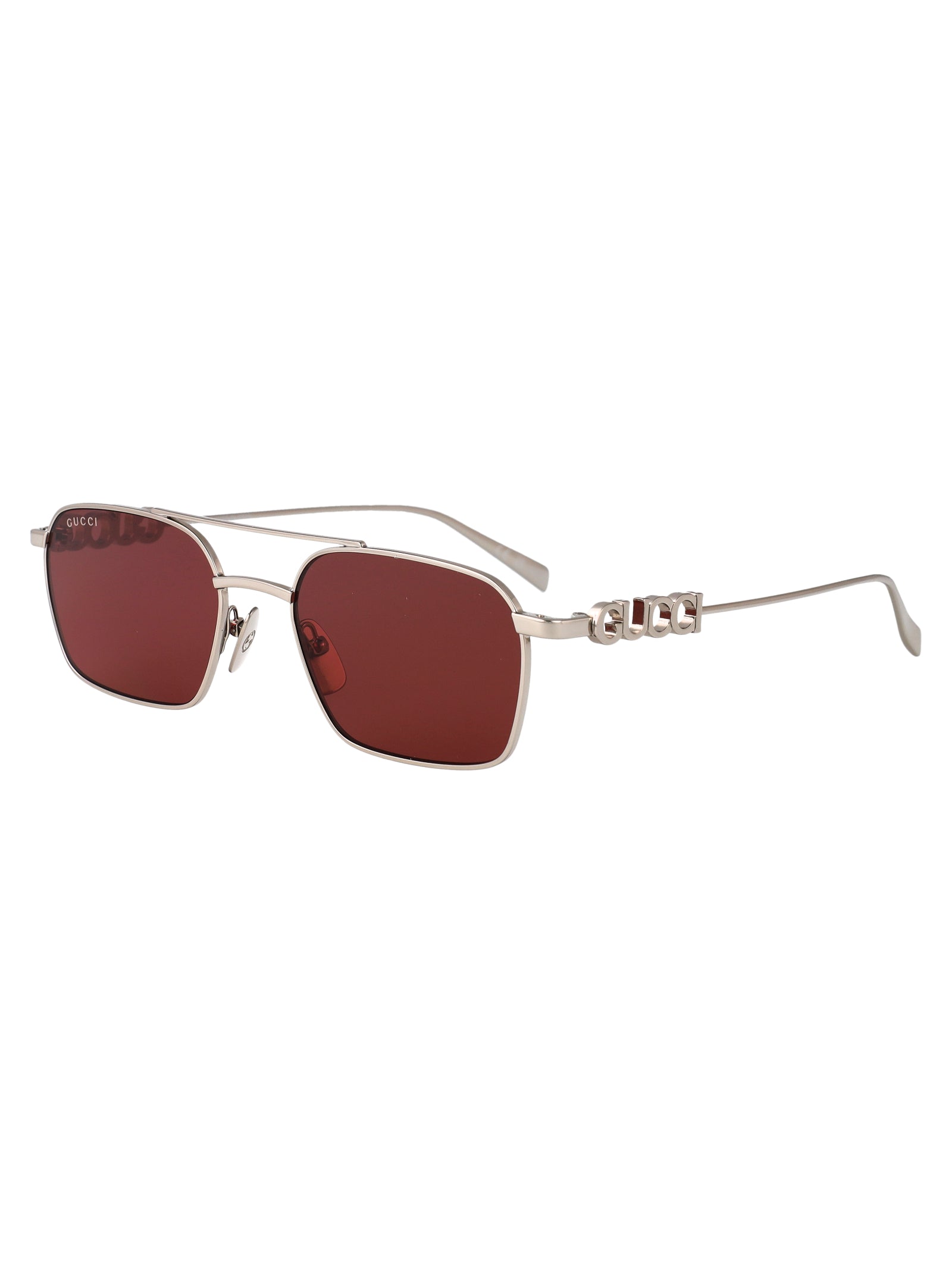 GUCCI Metallic Silver Women's Sunglasses