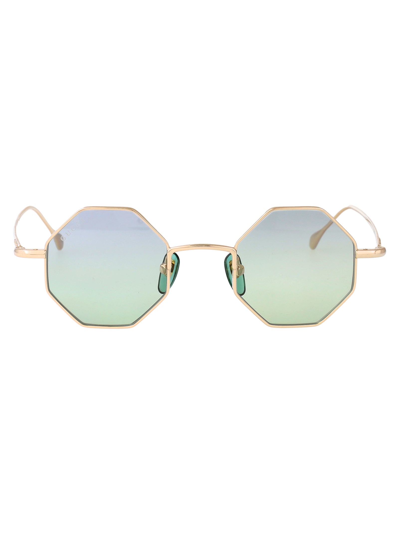 GUCCI Unisex Gold Metal Sunglasses