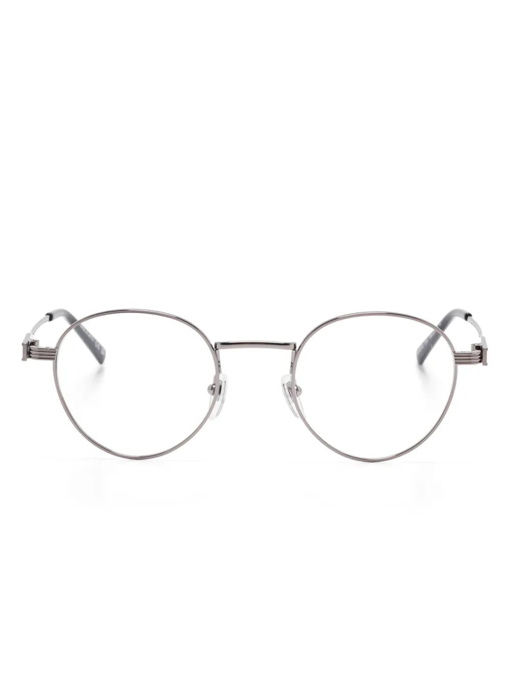 GUCCI Ruthenium Transparent Metal Optical Glasses for Men