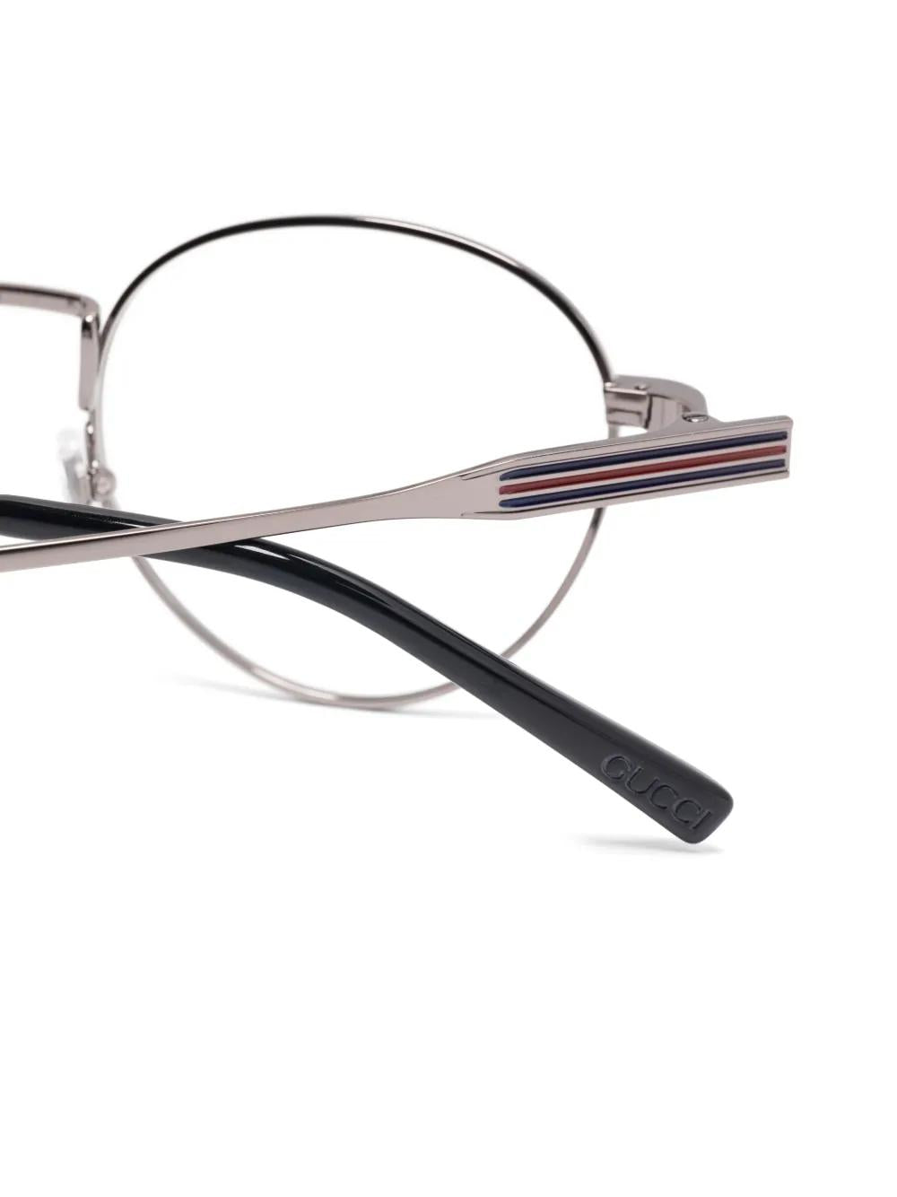 GUCCI Ruthenium Transparent Metal Optical Glasses for Men