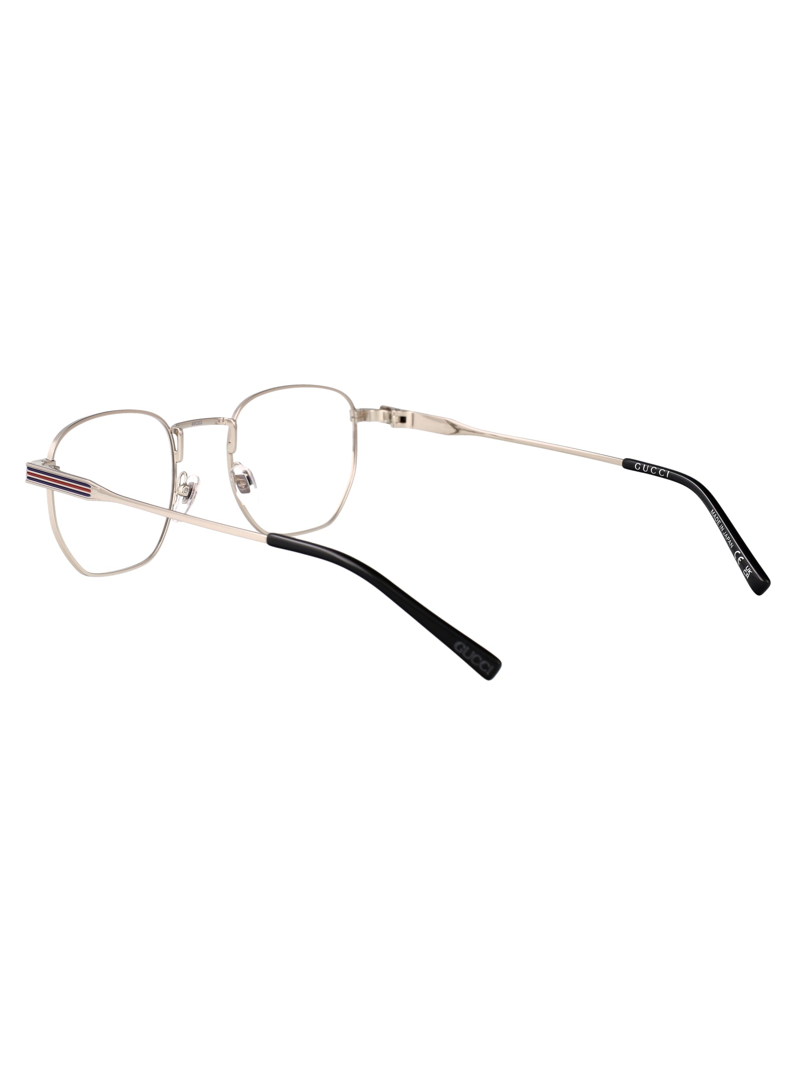 GUCCI Futuristic Transparent Metal Optical Glasses for Women