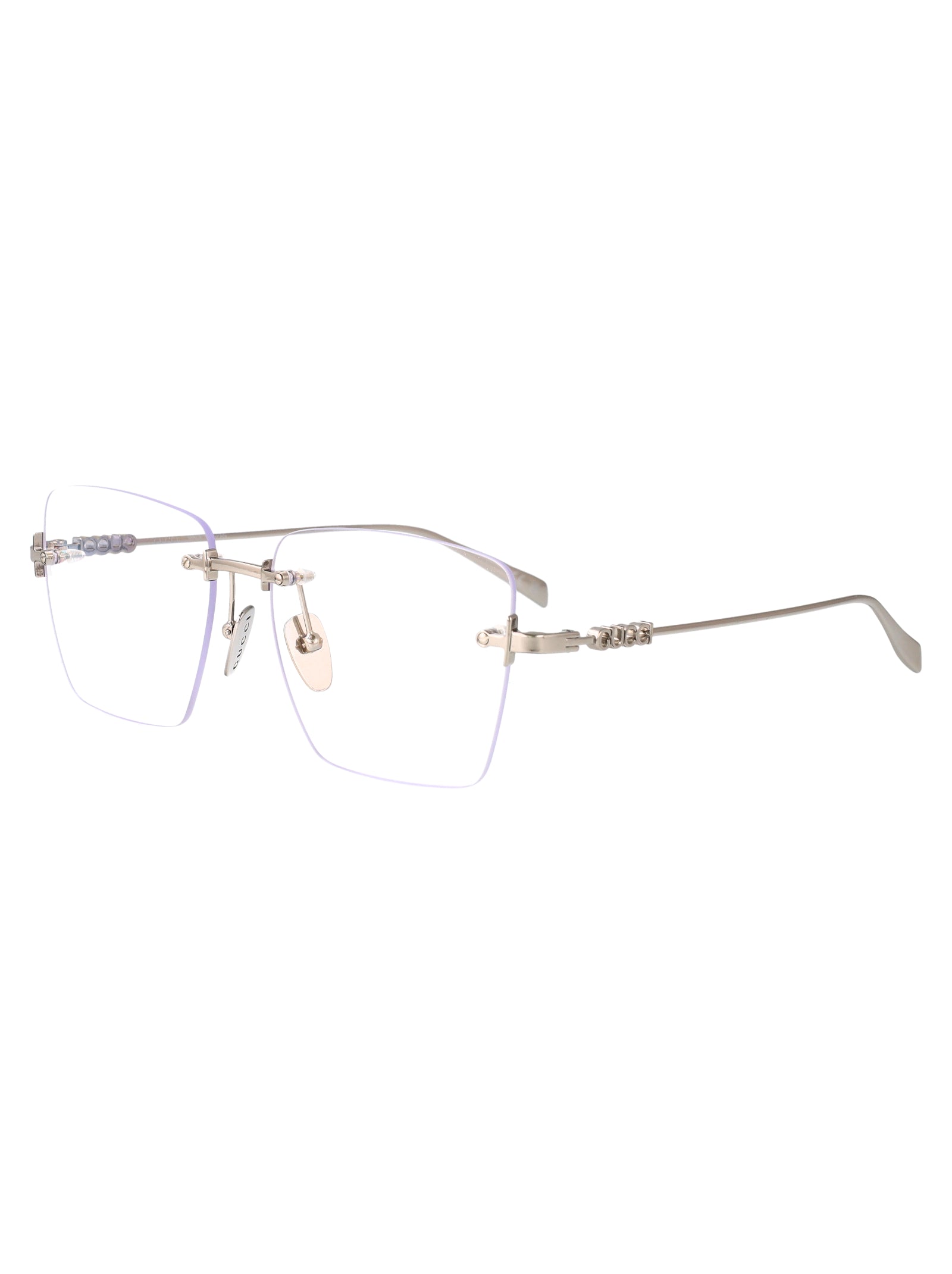 GUCCI Transparent Metal Optical Glasses for Women