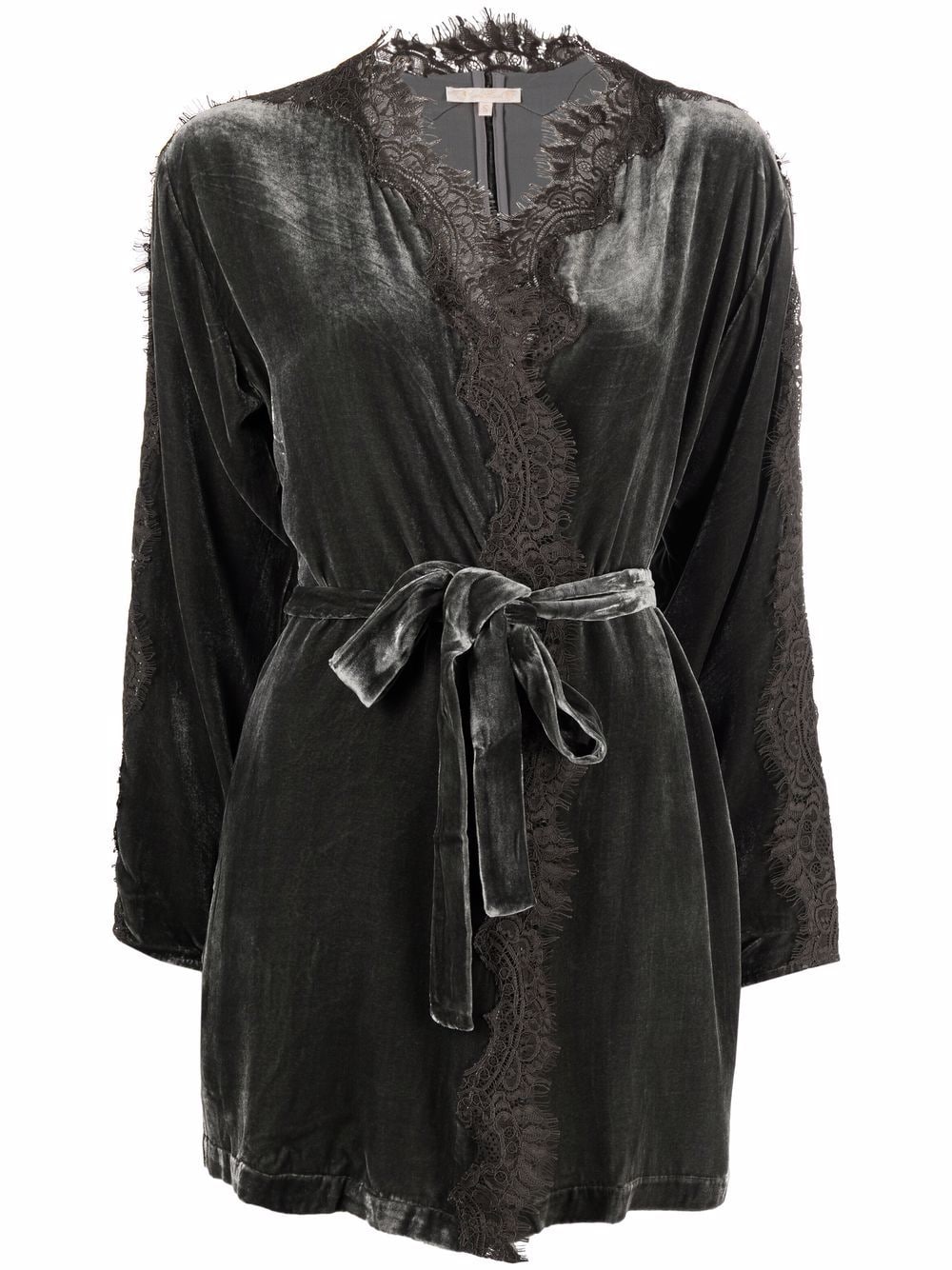 GOLD HAWK Velvet Long Duster Jacket