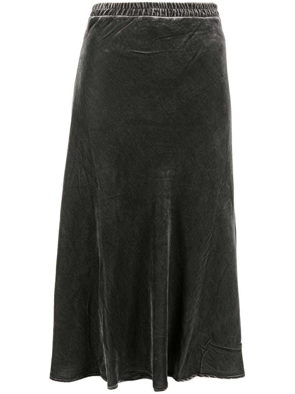 GOLD HAWK High-Waisted Velvet Maxi Skirt