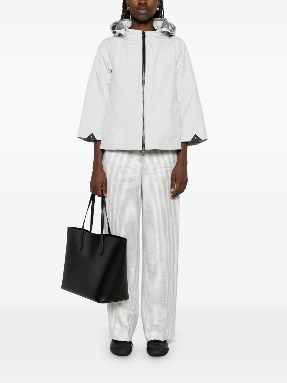 HERNO Women's Mini Zip Cape for SS25