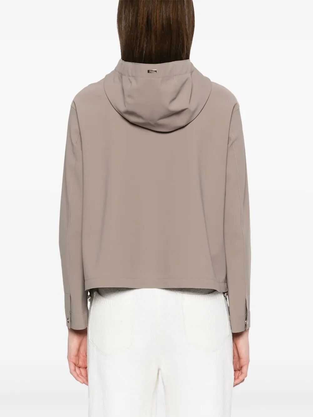 HERNO Women's Mini Zip-Up Hooded Short Jacket