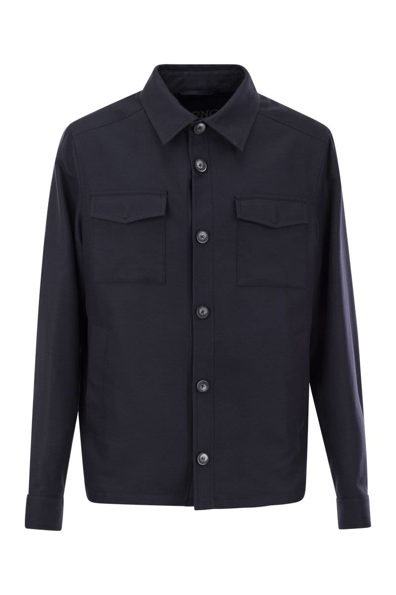HERNO Rain Cotton Cashmere Shirt - Regular Fit