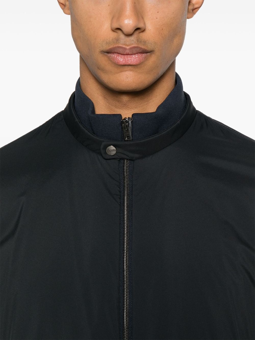 HERNO Ecoage Band-Collar Bomber Jacket for Men