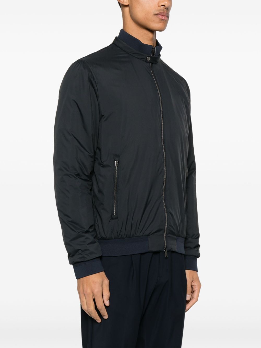 HERNO Ecoage Band-Collar Bomber Jacket for Men