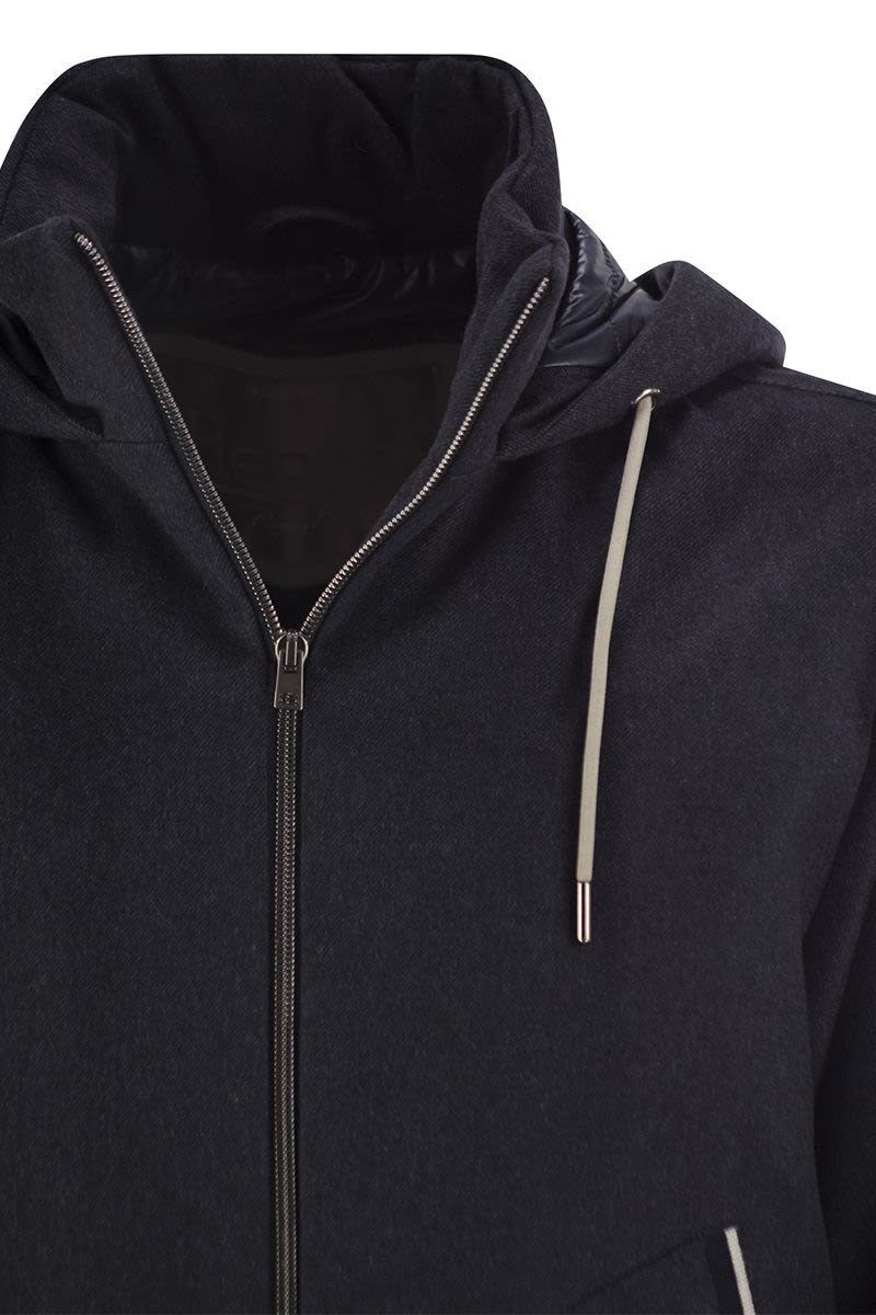 HERNO Cashmere and Silk Resort Bomber Jacket - Regular Fit