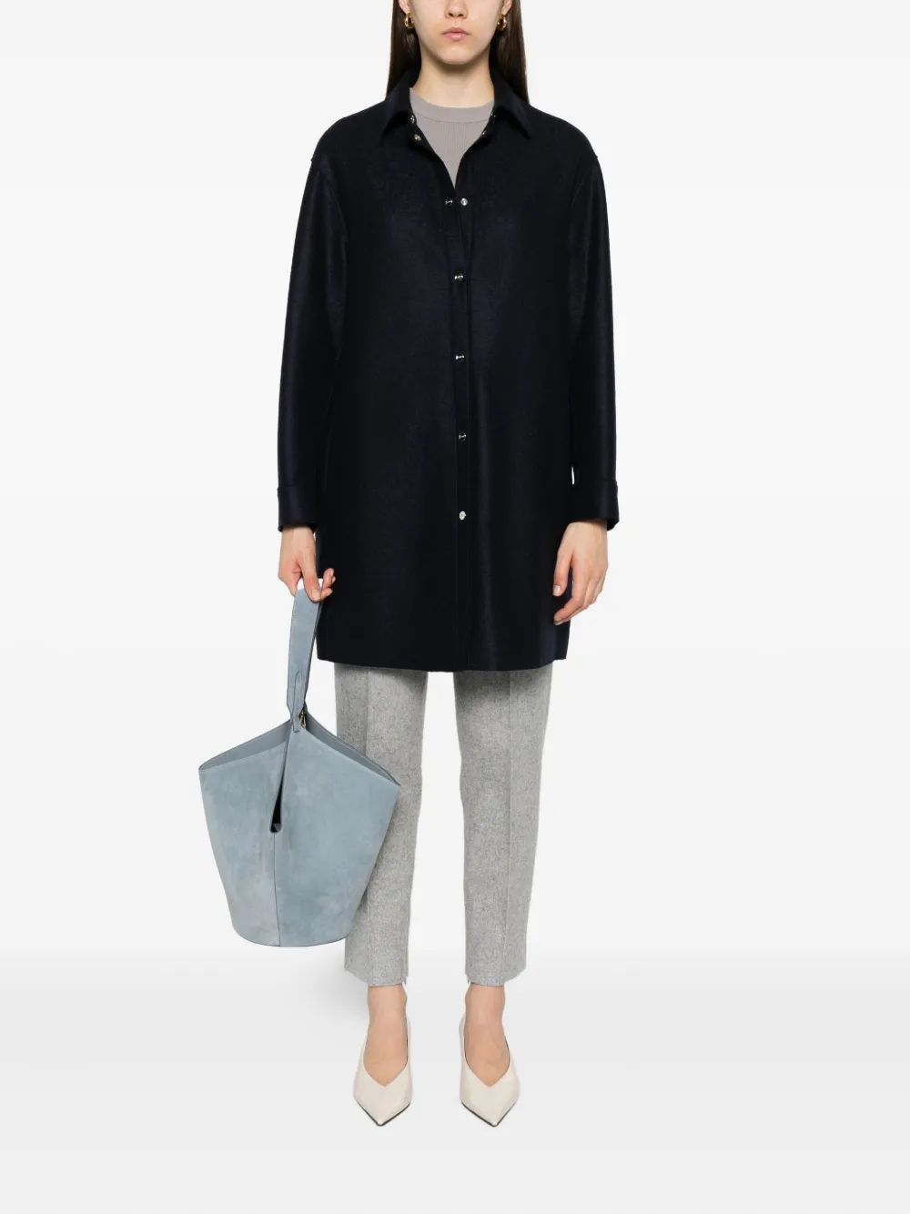 HERNO Women's Elegant Virgin Wool Shirt