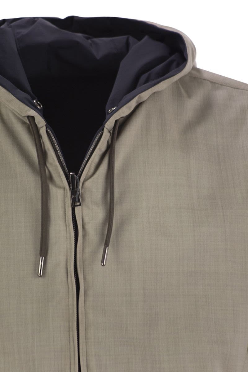 HERNO Reversible Hooded Bomber Jacket