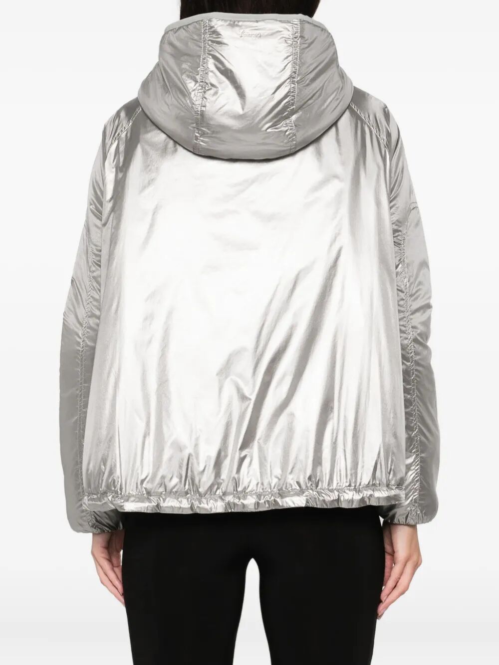 LAMINAR Relaxed Fit Metallic Shield Hooded Jacket