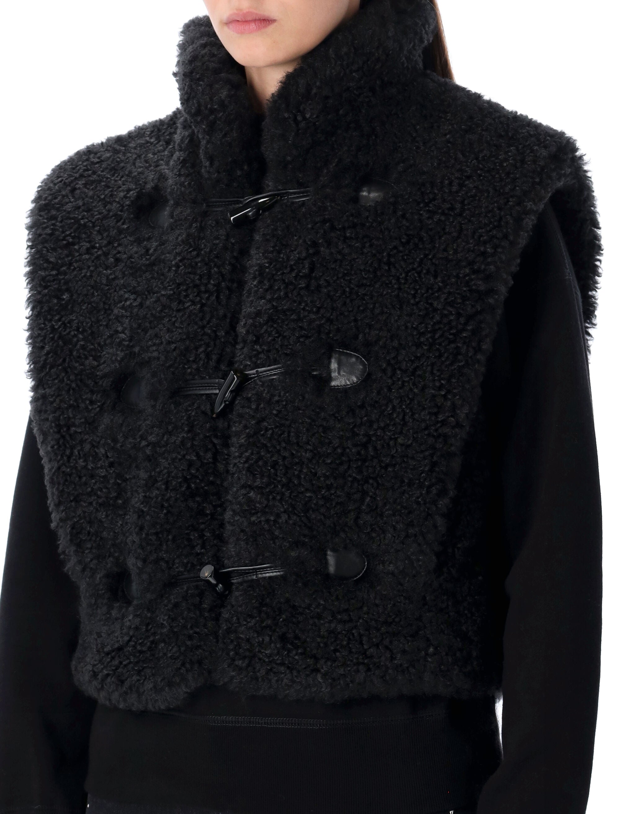 ISABEL MARANT ETOILE Mini Short Faux Fur Gilet