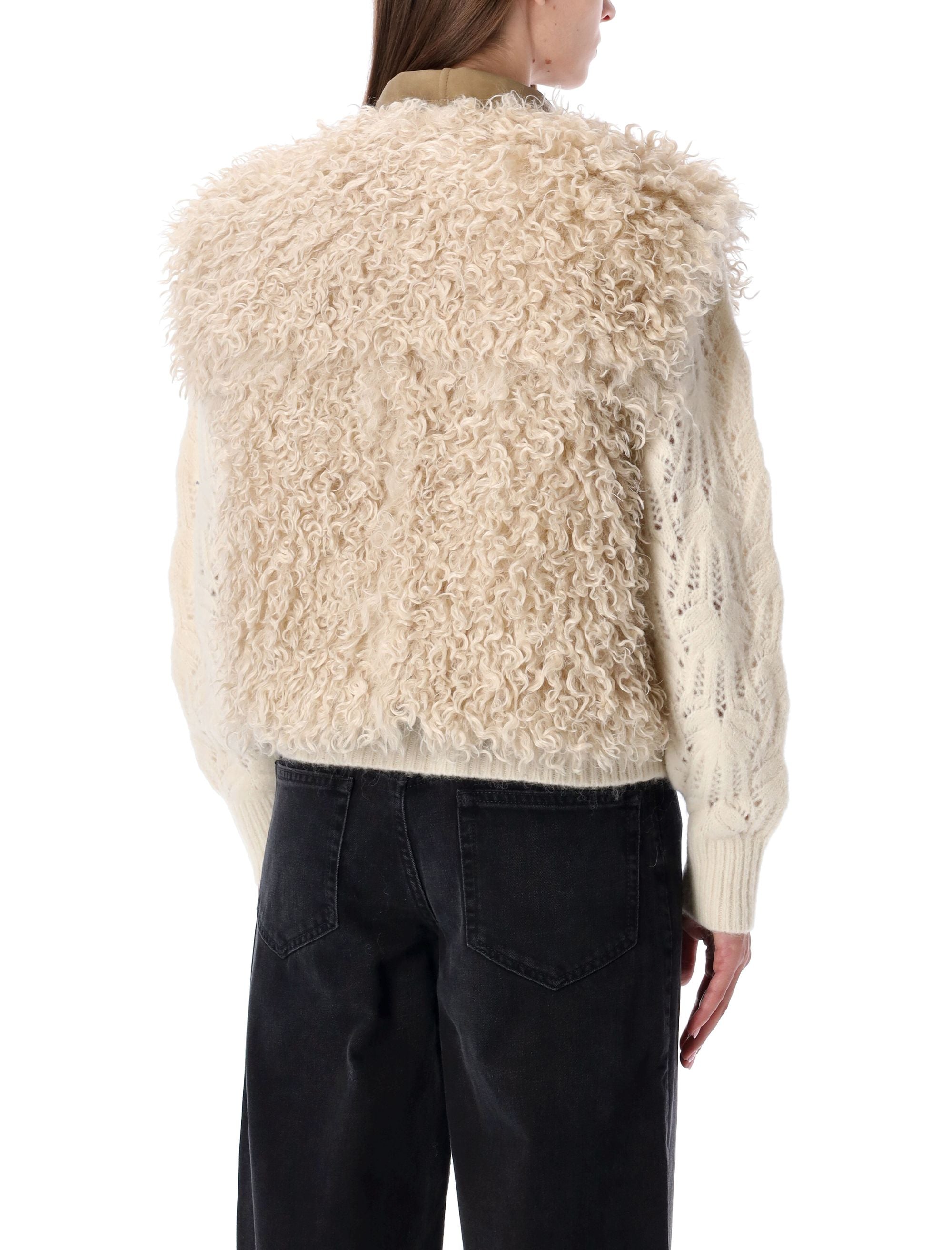 ISABEL MARANT ETOILE Suede Shearling Vest - Size 38
