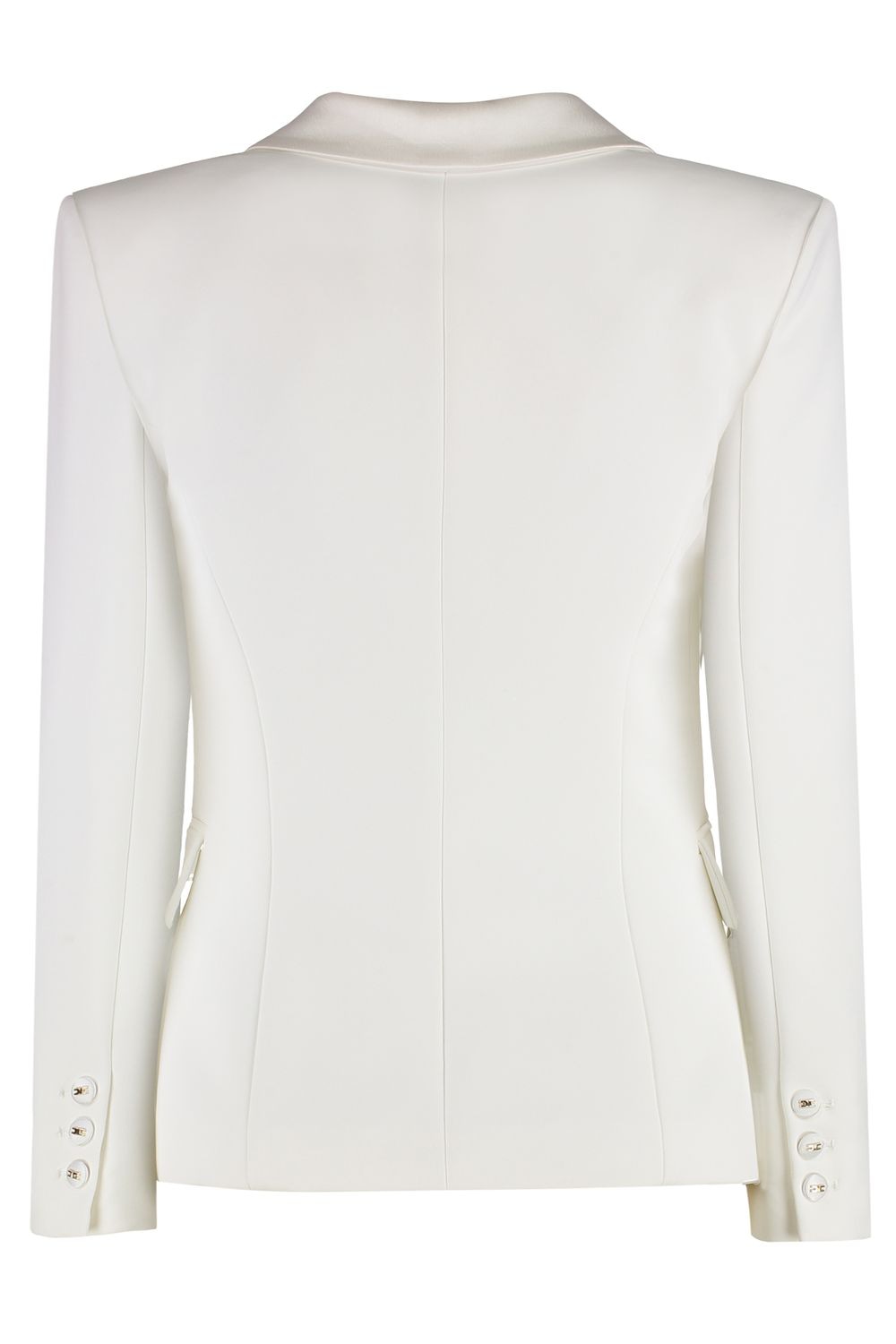 ELISABETTA FRANCHI Chic Crepe Blazer with Satin Lapels