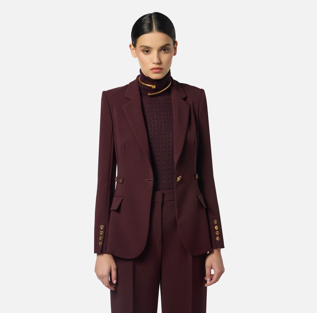 ELISABETTA FRANCHI Women's Polyester Jacket - Classic Fit