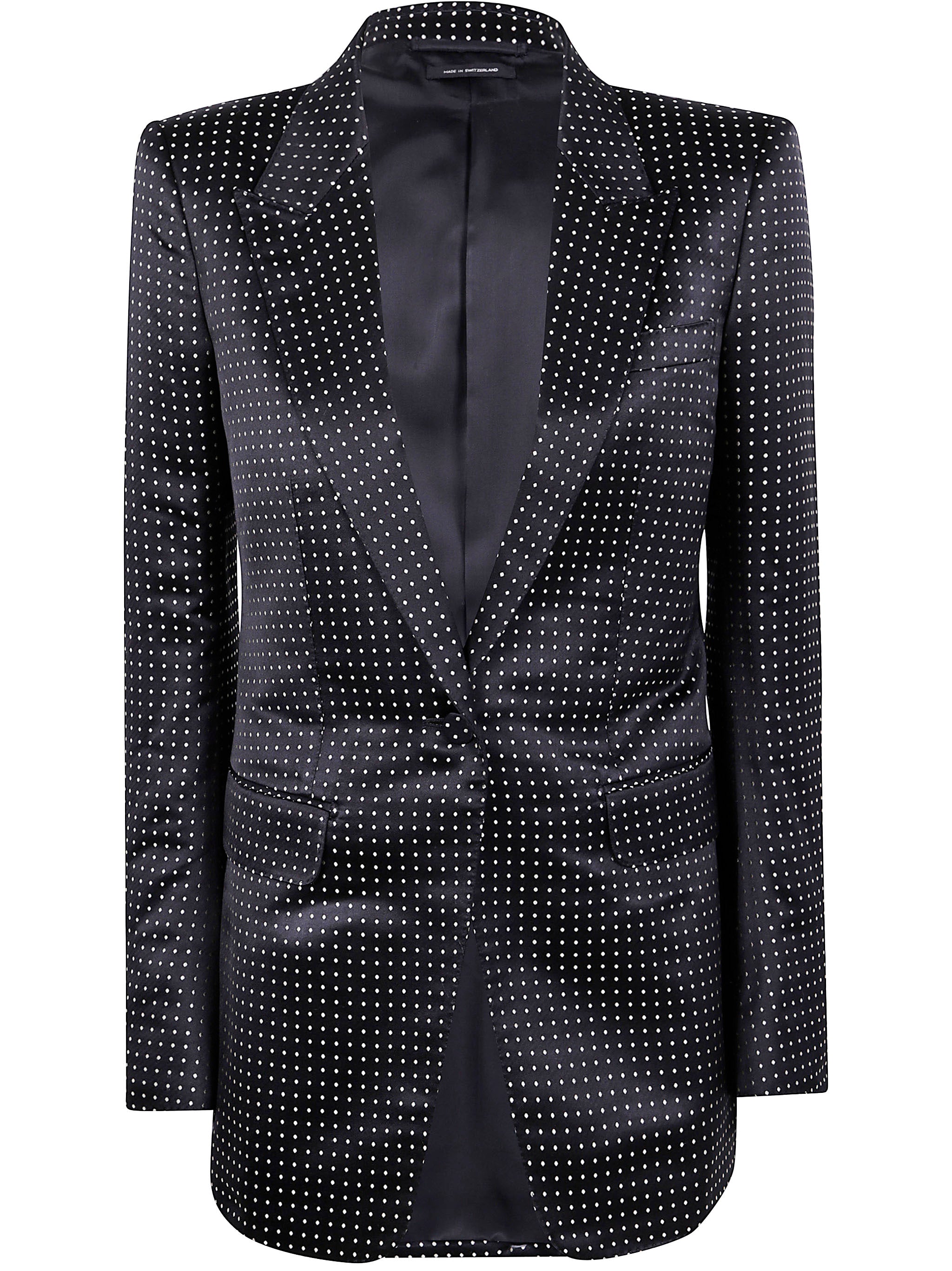 TOM FORD Jacquard Polka Dot Duchesse Single Breasted Jacket