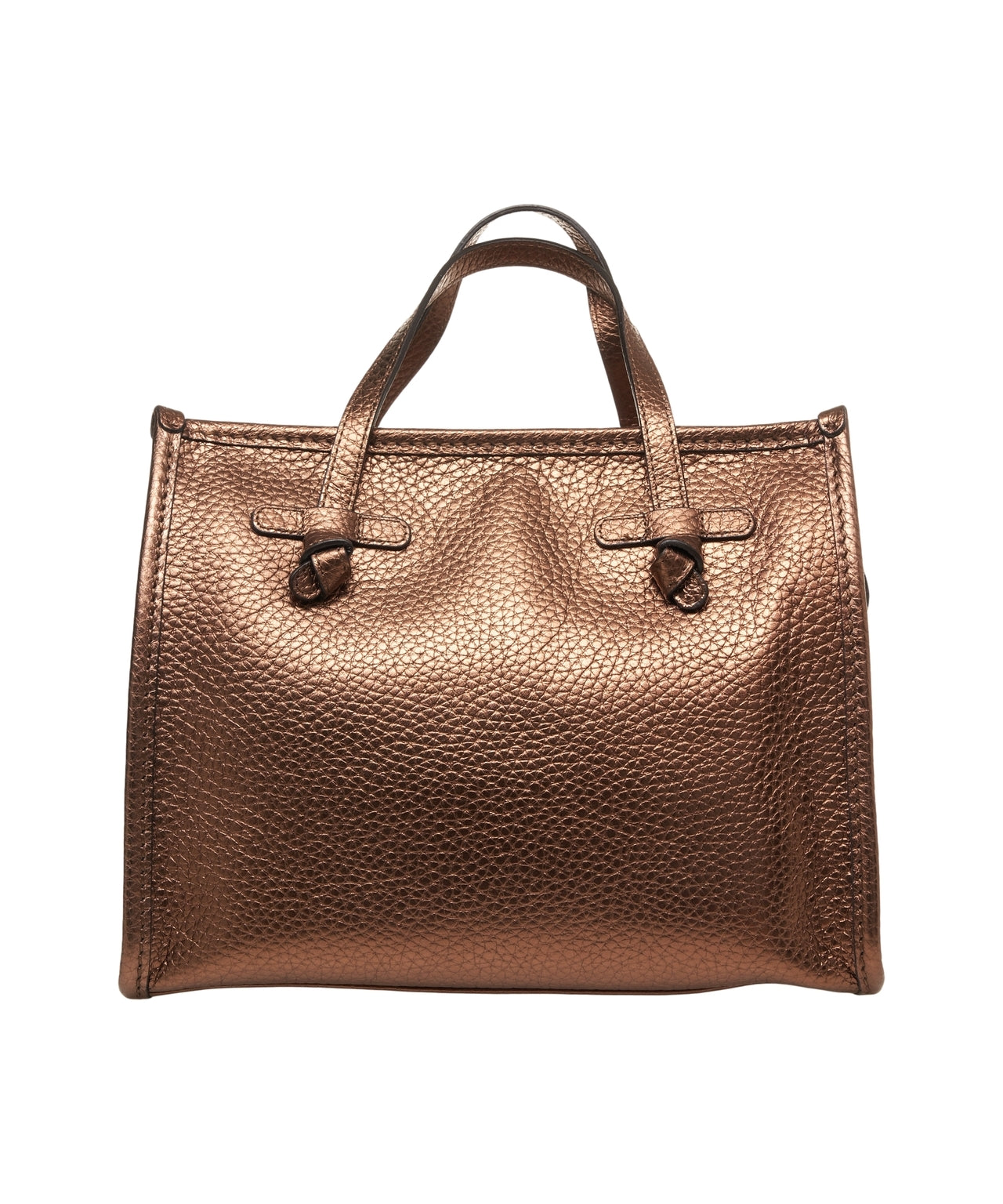 GIANNI CHIARINI Hammered Leather Handbag with Decorative Knot Details