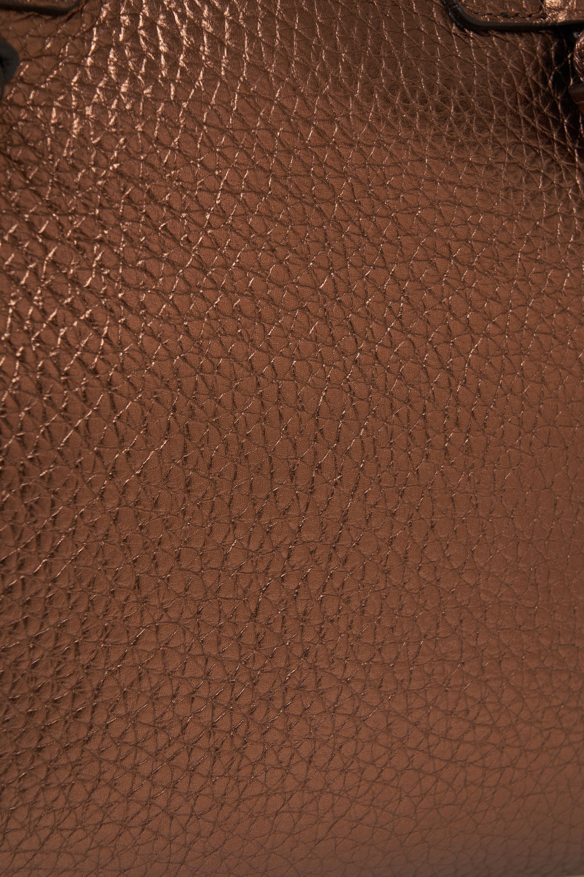 GIANNI CHIARINI Hammered Leather Handbag with Decorative Knot Details