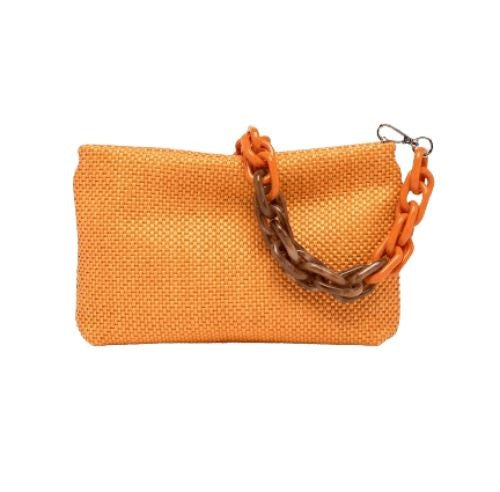 GIANNI CHIARINI Chic Mini Straw Clutch