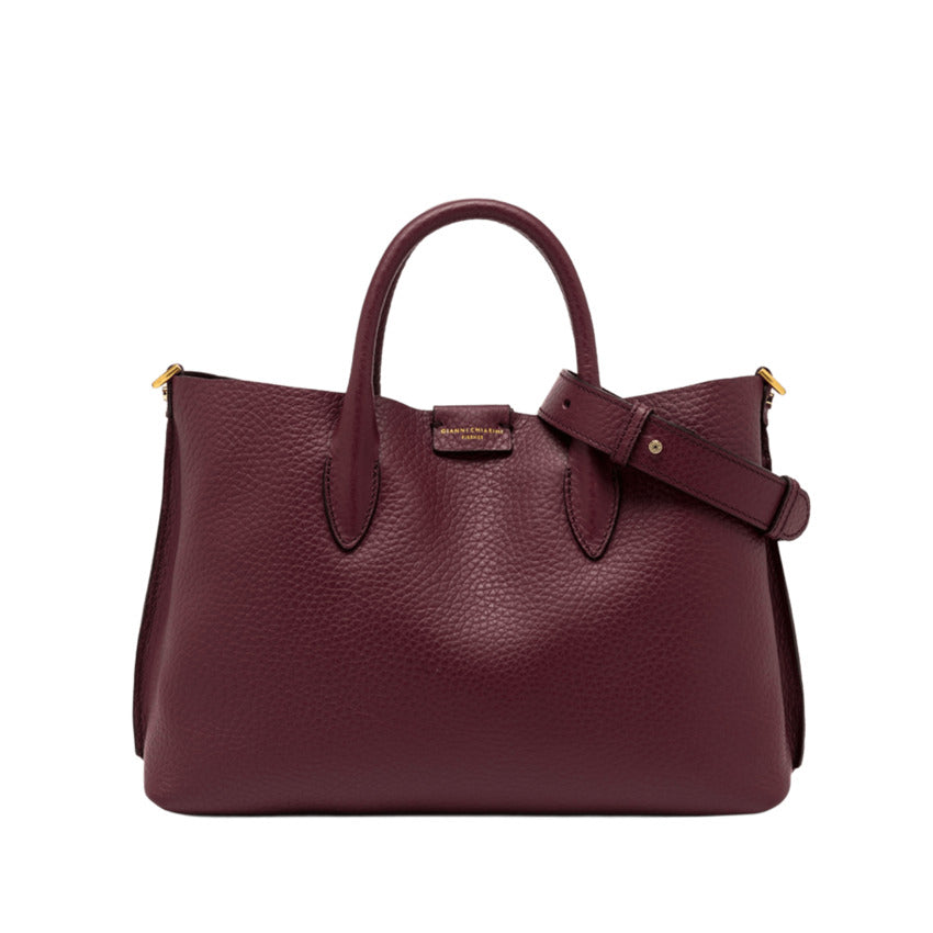 GIANNI CHIARINI Minimalist Double Grain Leather Handbag