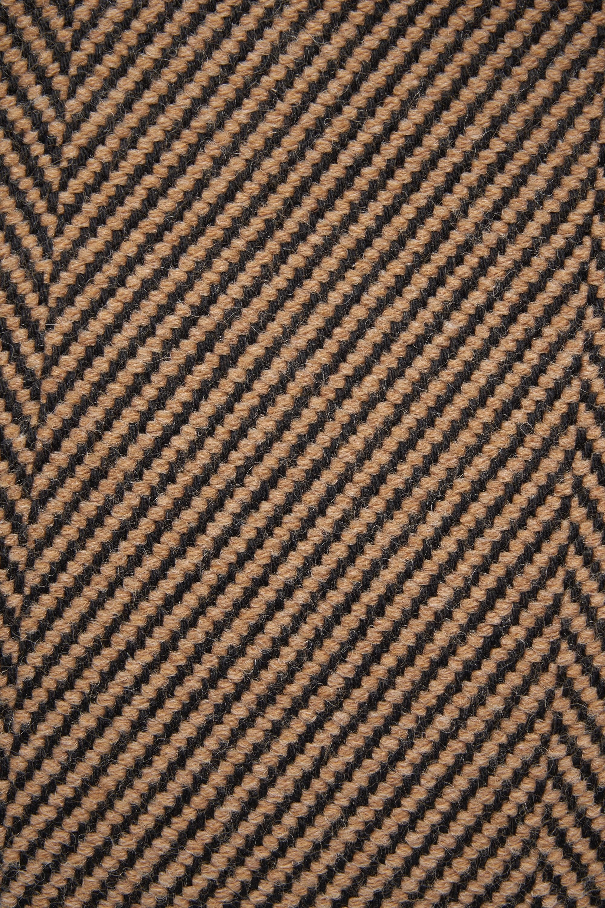 GIANNI CHIARINI Elegant Herringbone Shopper Bag with Leather Accents