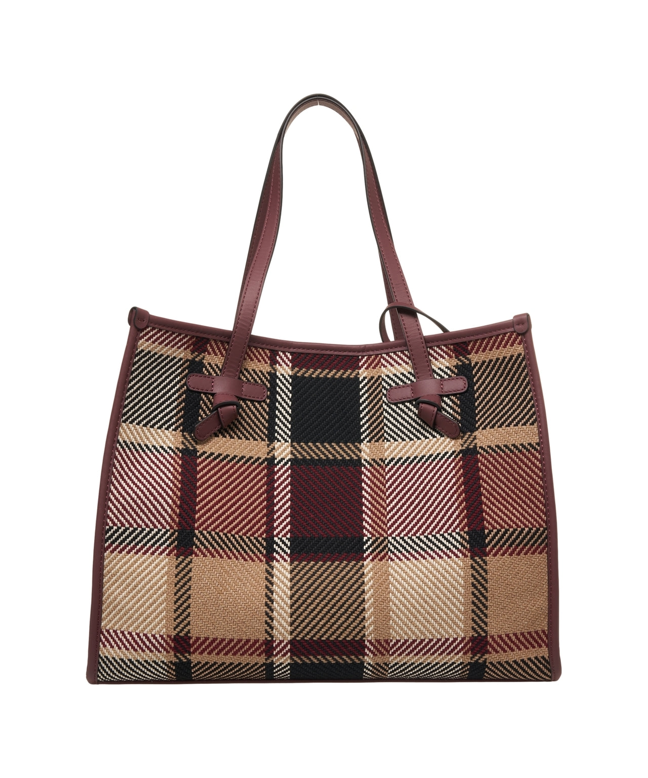 GIANNI CHIARINI Chic Plaid Shopper Bag