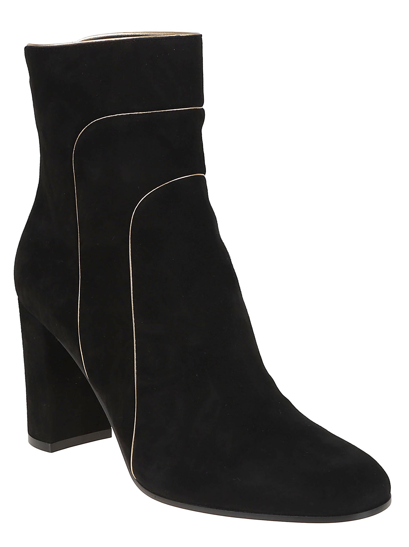 GIANVITO ROSSI Elegant Block Heel Suede Booties