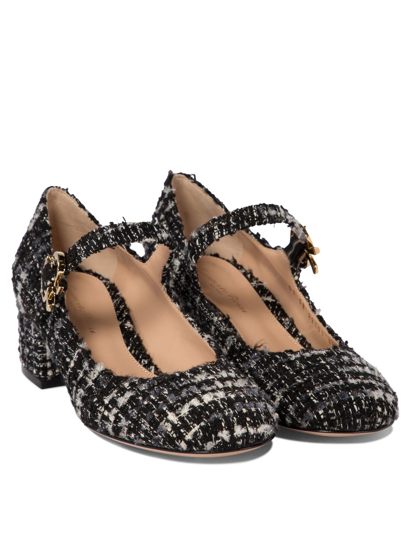 GIANVITO ROSSI Elegantly Refined Mary Jane Pump with Block Heel (4.5 cm)