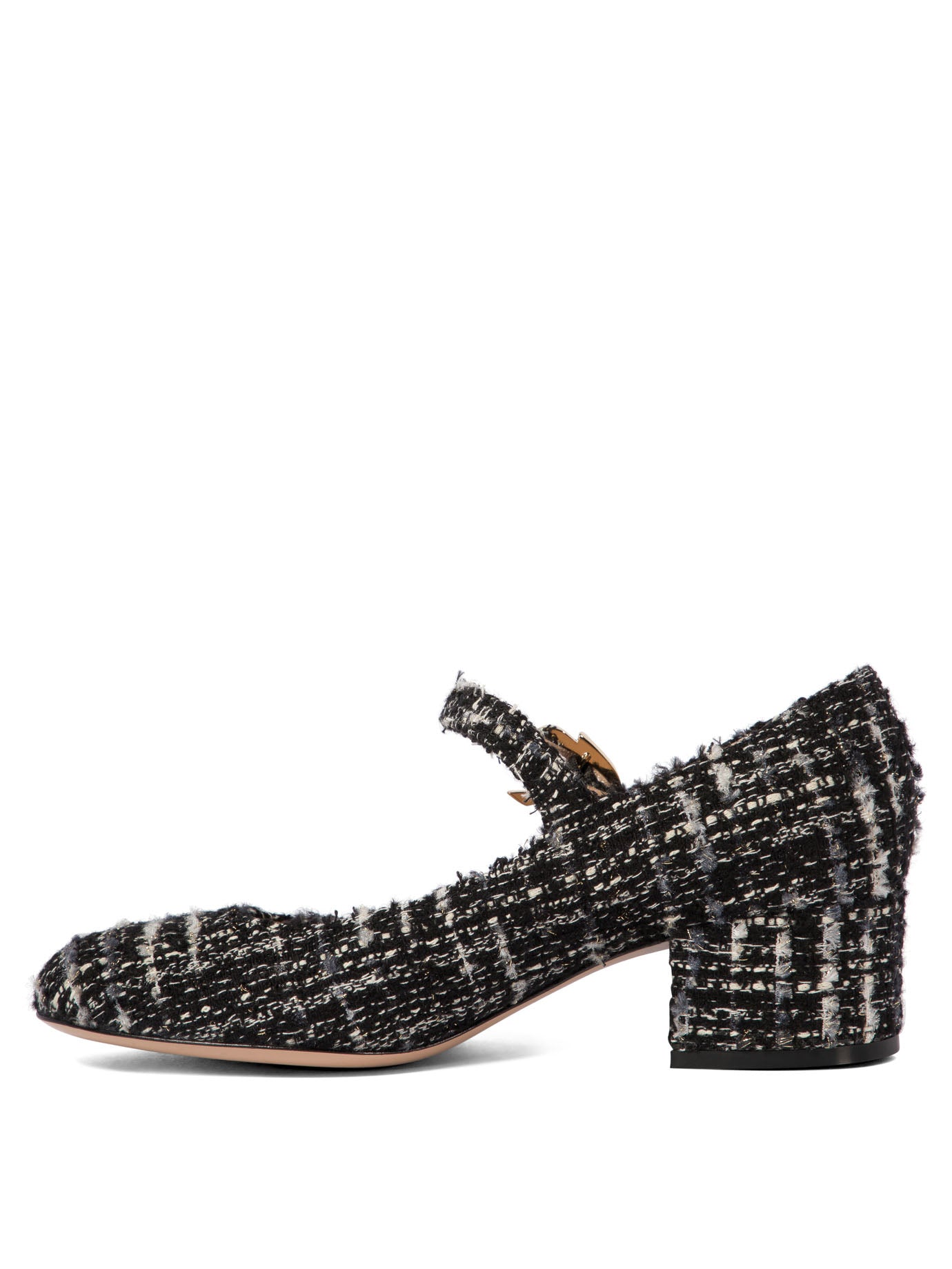 GIANVITO ROSSI Elegantly Refined Mary Jane Pump with Block Heel (4.5 cm)