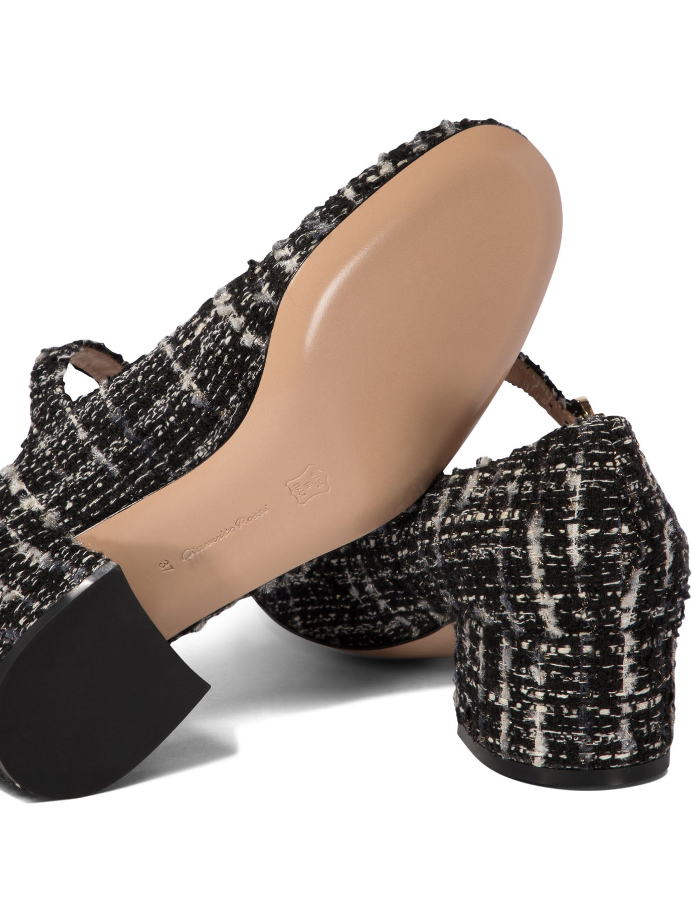 GIANVITO ROSSI Elegantly Refined Mary Jane Pump with Block Heel (4.5 cm)