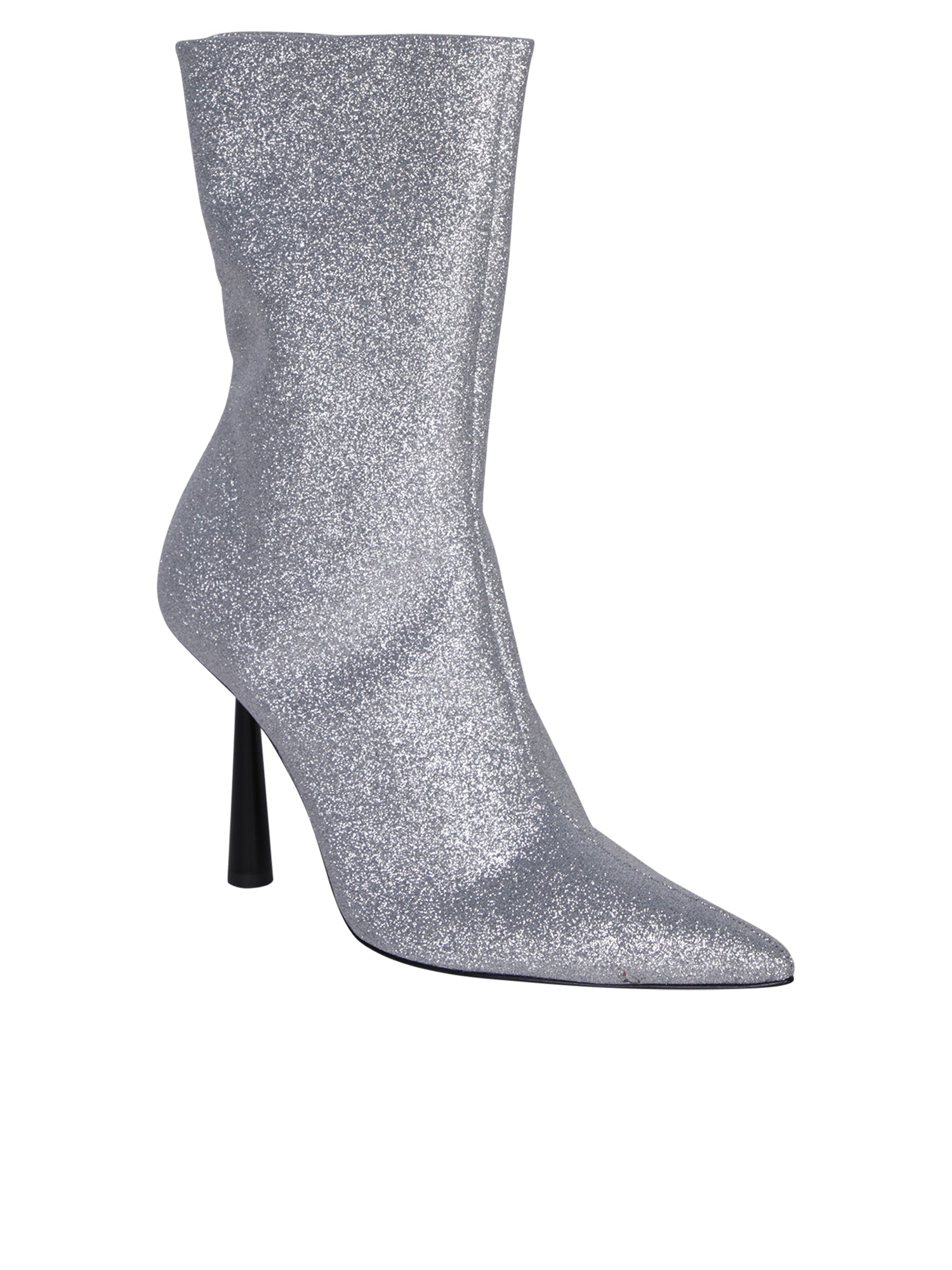 GIA BORGHINI Elegant Metallic Ankle Booties with 10.5cm Heel