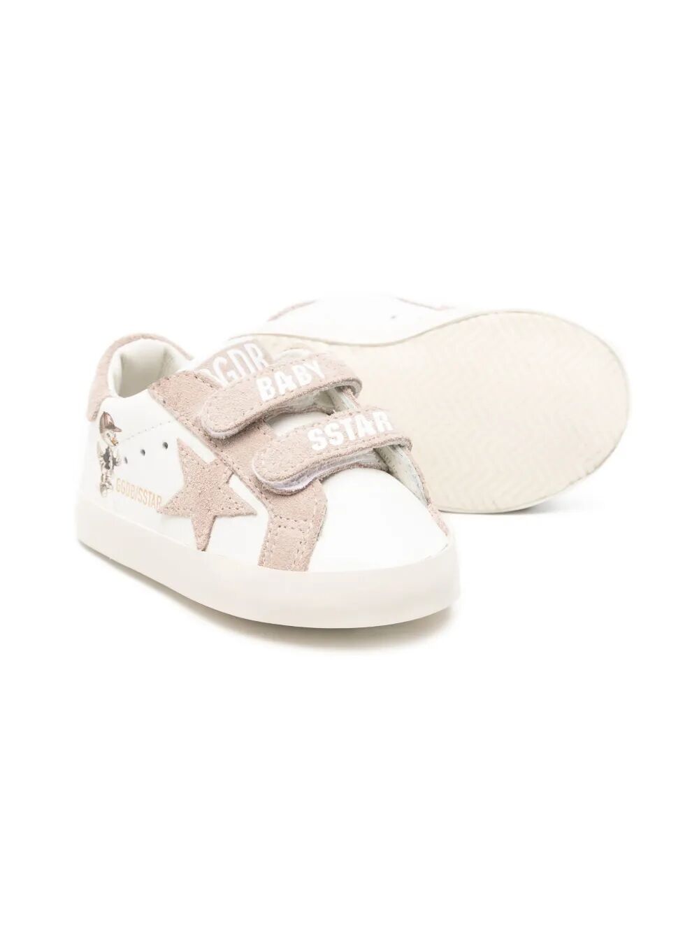 GOLDEN GOOSE KIDS Mini School Sneakers with Signature Star Strap and Heel