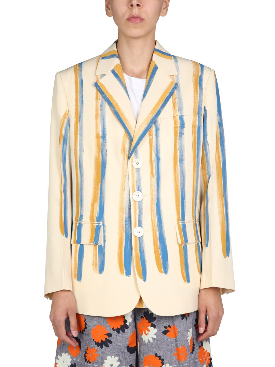 MARNI Single-Breasted Notched Lapel Jacket for Women
